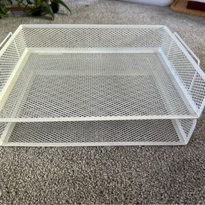 IKEA DRÖNJÖNS White Metal Mesh Organizer Tray x2